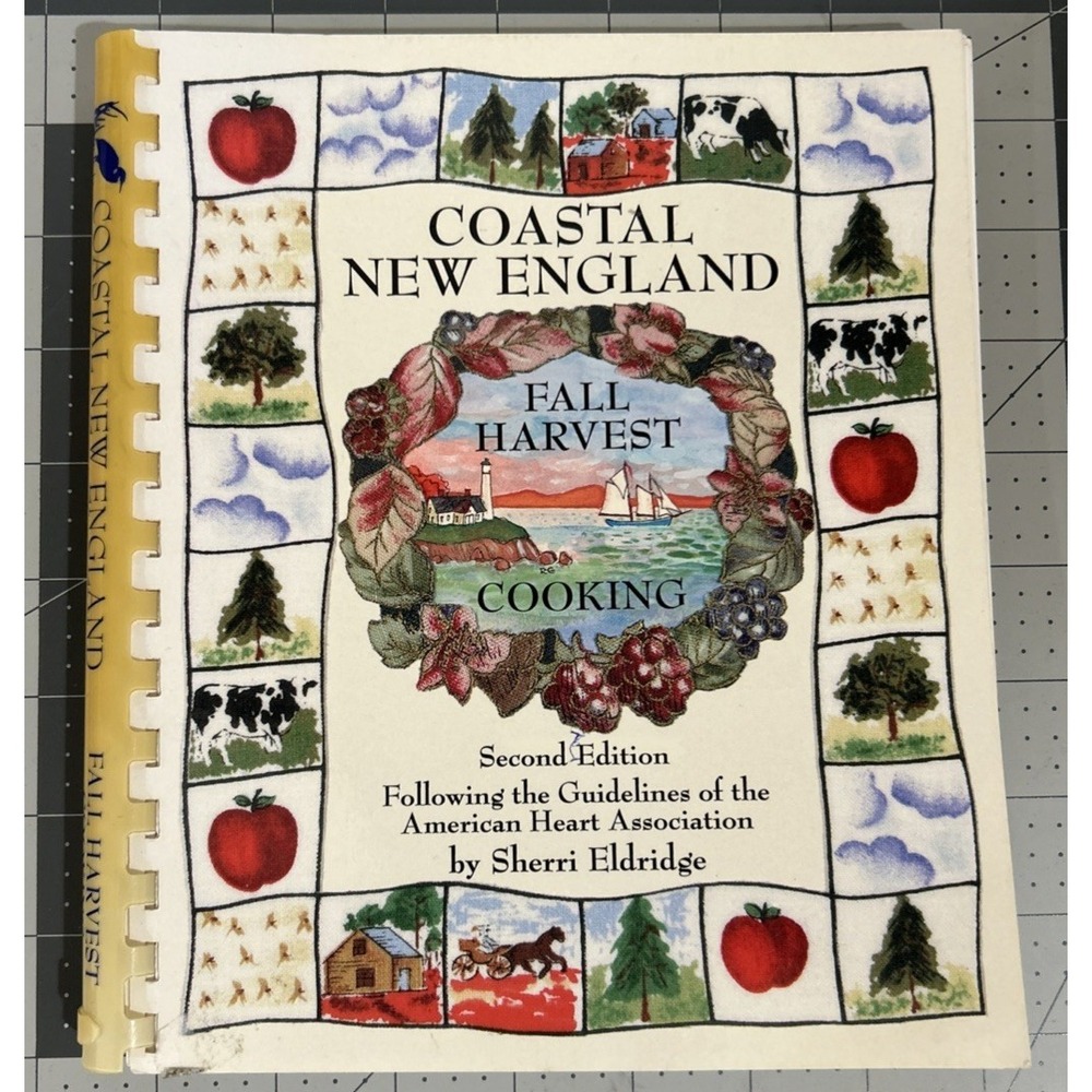 Coastal New England Fall Harvest COOKBOOK Plastic Comb Sherri Eldridge